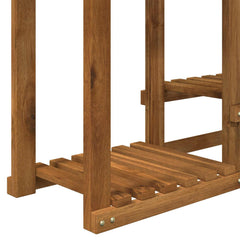 vidaXL Plant Stand Natural 90 x 25 x 73 cm Solid Acacia Wood 4