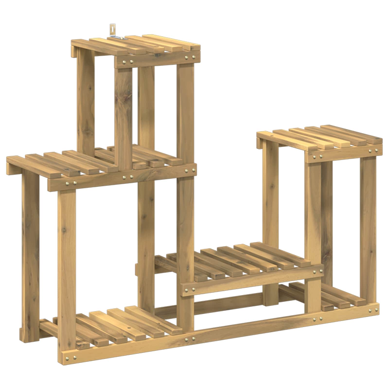 vidaXL Plant Stand White 90 x 25 x 73 cm Solid Acacia Wood 2