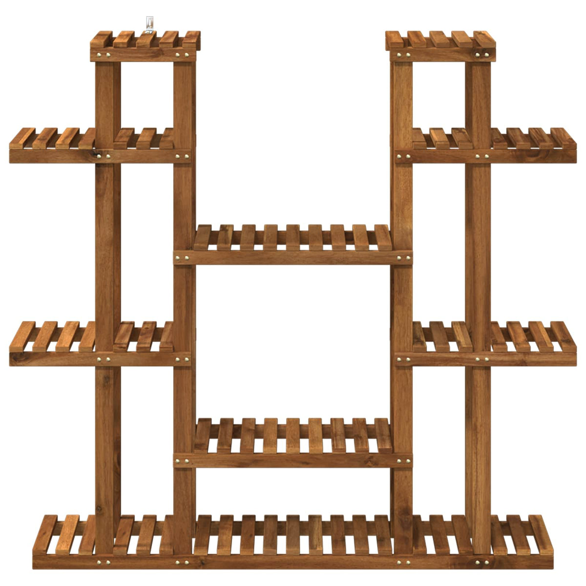 Plant Stand Solid Acacia Wood Natural Depth 25 cm 123 cm 114.5 cm 6-Tier