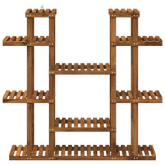 Plant Stand Solid Acacia Wood Natural Depth 25 cm 123 cm 114.5 cm 6-Tier