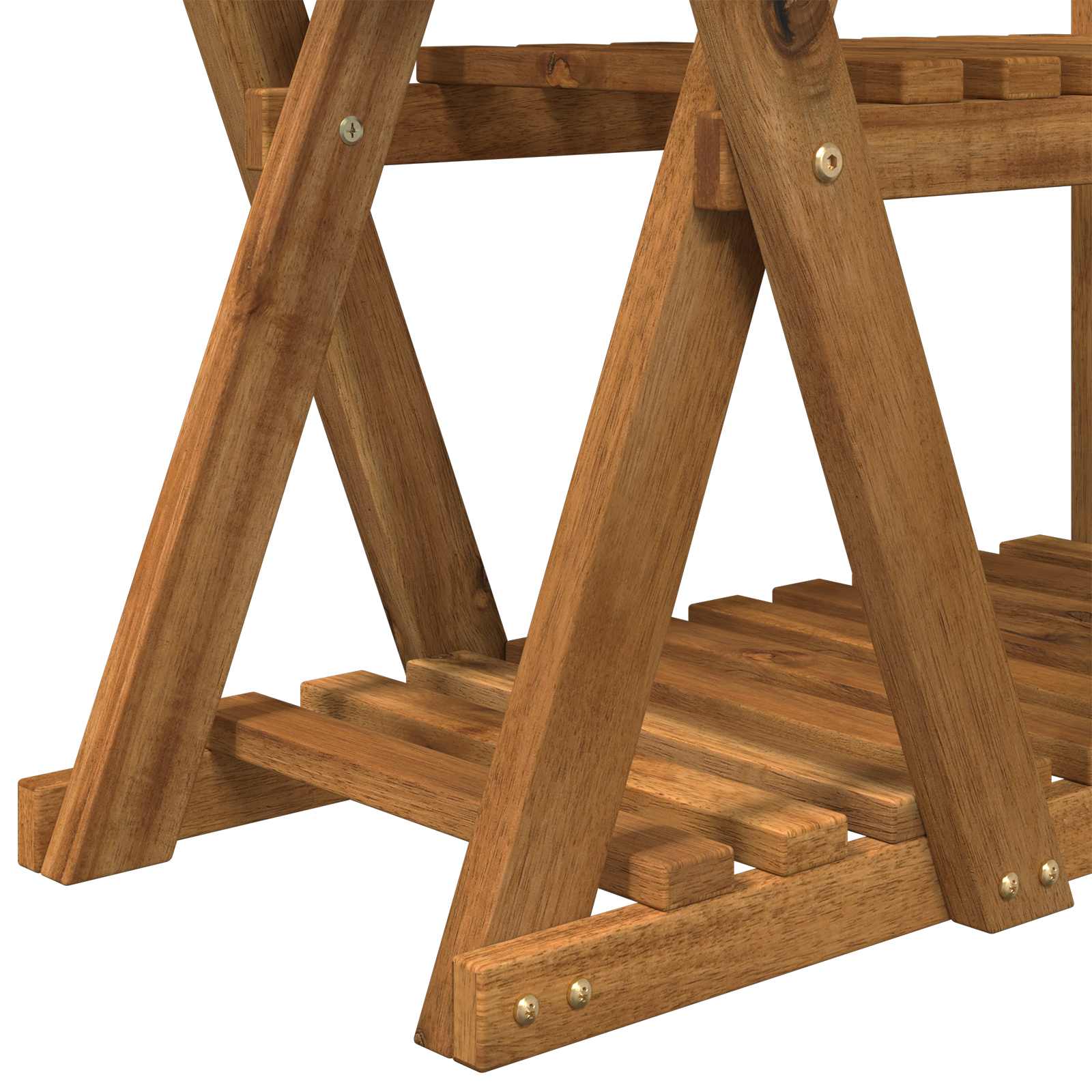 vidaXL Plant Stand Natural 95 x 25 x 101.5 cm Solid Acacia Wood 4