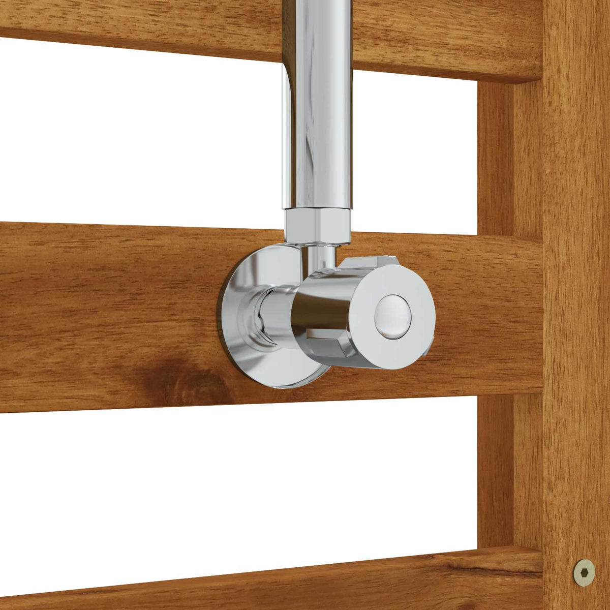 Outdoor Shower 225 cm Solid Acacia Wood and Stainless Steel Natural