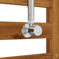 Outdoor Shower 225 cm Solid Acacia Wood and Stainless Steel Natural