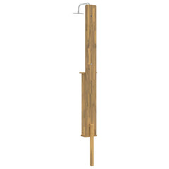 Outdoor Shower 217 cm Solid Acacia Wood and Stainless Steel Whitewash 24 cm 257 cm 51 cm