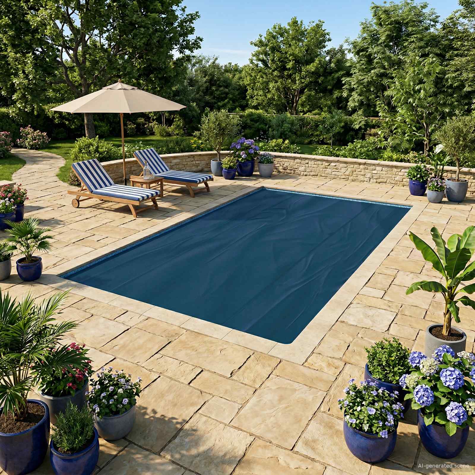 vidaXL Solar Pool Cover Heavy Quality 500 x 300 cm 200 μm Square PE 1