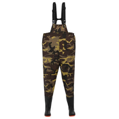 vidaXL Chest Waders with Boots PVC Coated Polyester Size 38 Camouflage 2