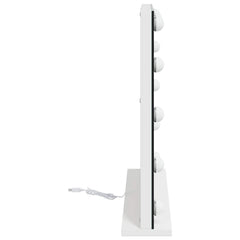 vidaXL LED Vanity Mirror White 50 x 10 x 44 cm Glass and Steel 6