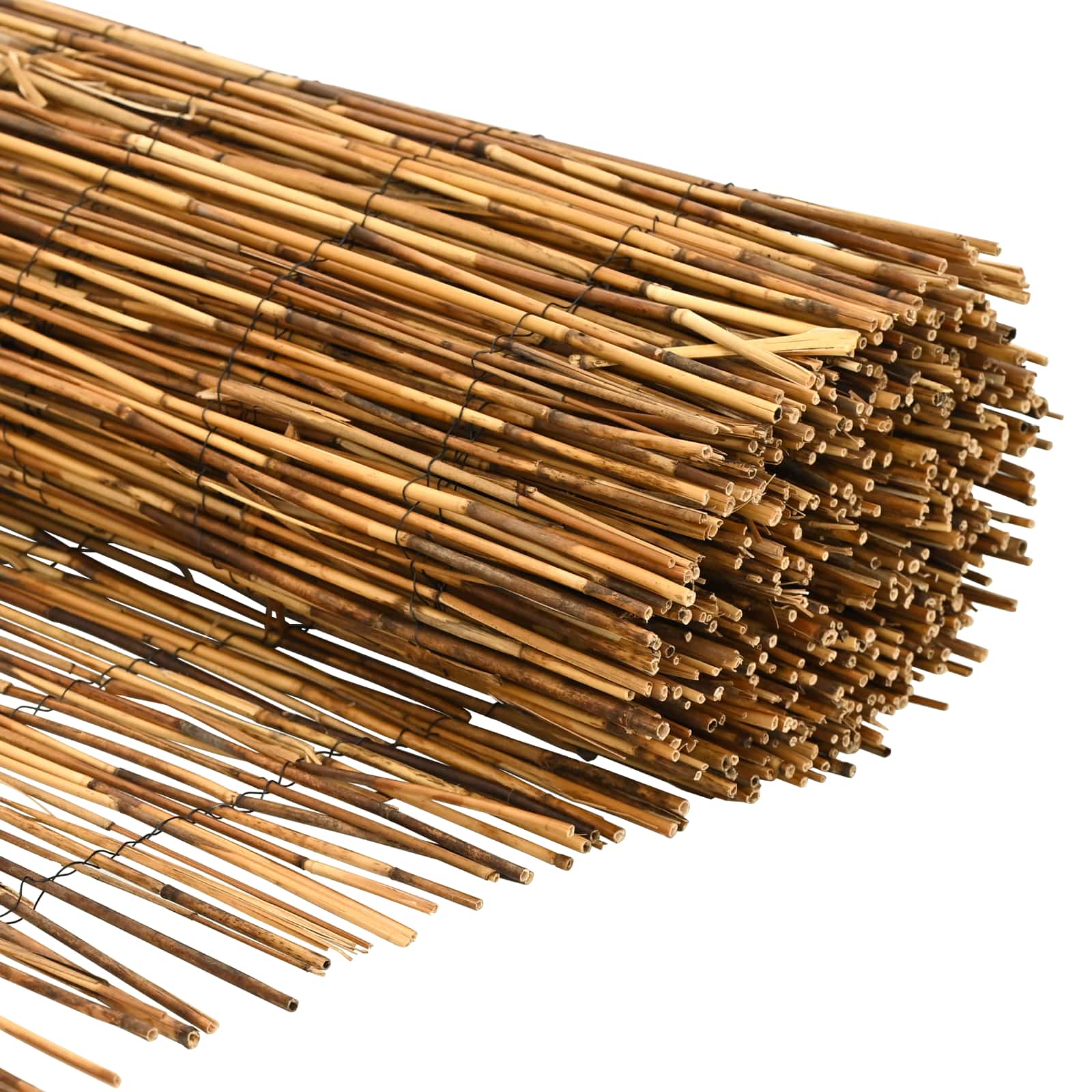 vidaXL Garden Fence Carbonized 600 x 90 cm Reed 5