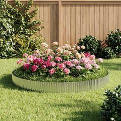 vidaxl Lawn Edging 20 m x 15 cm Galvanised Steel Silver 3