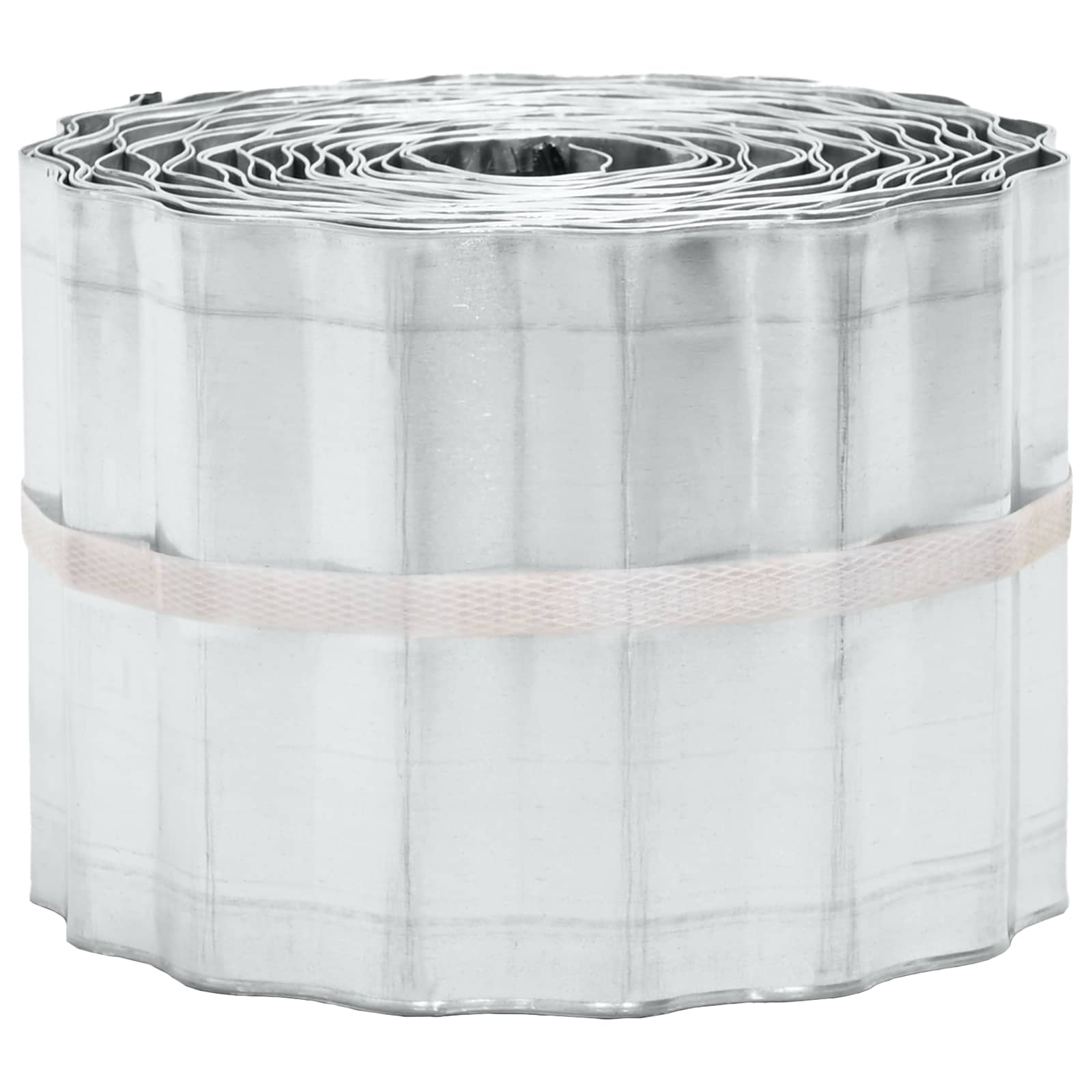 vidaxl Lawn Edging 20 m x 15 cm Galvanised Steel Silver 4