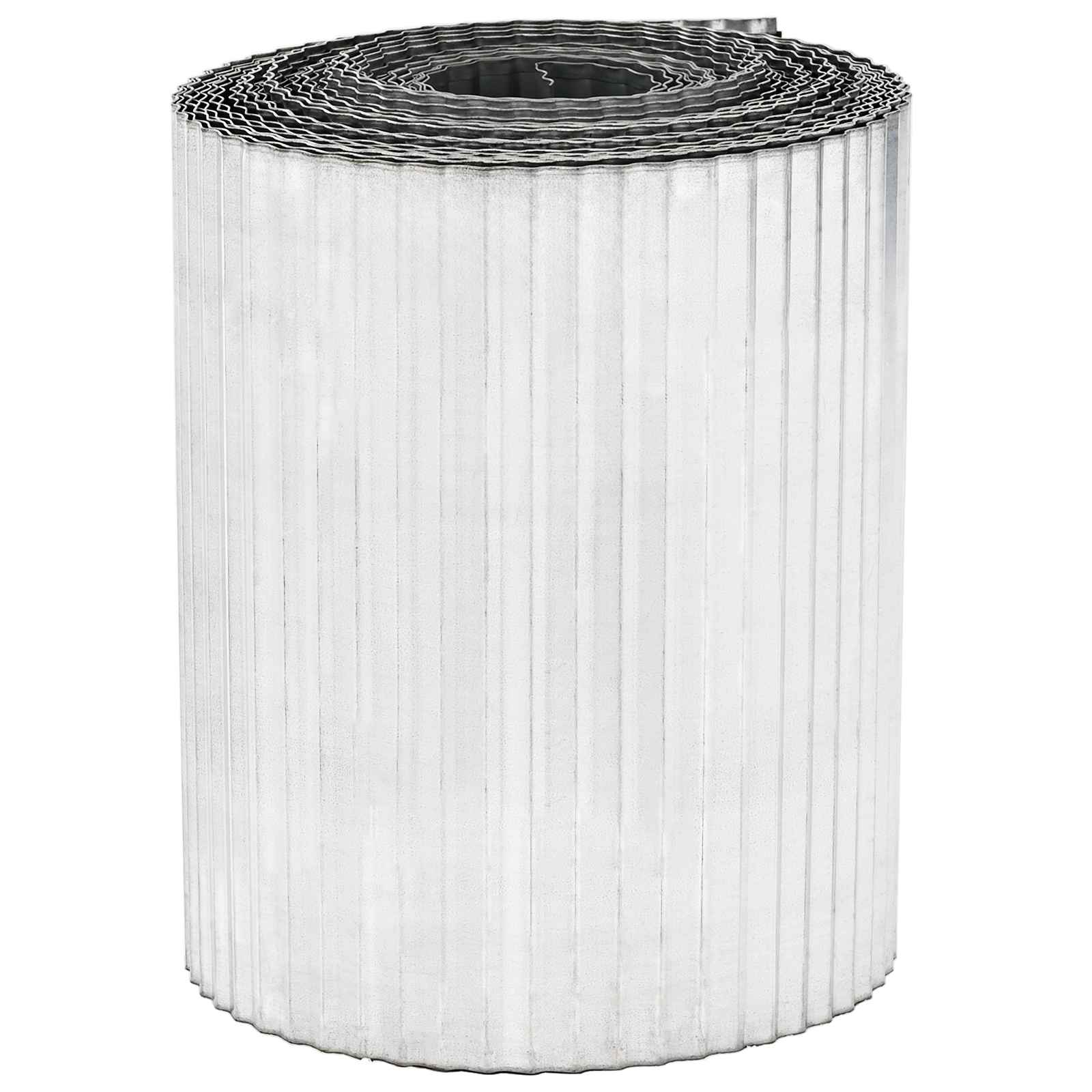 vidaxl Lawn Edging 10 m x 30 cm Galvanised Steel Silver 4