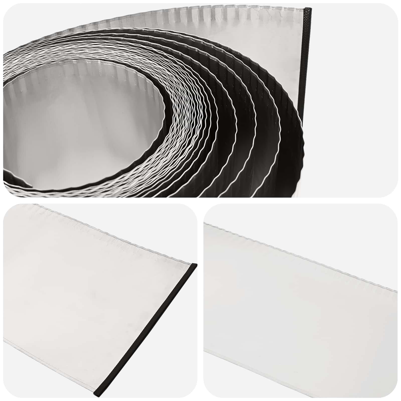 vidaxl Lawn Edging 10 m x 25 cm Galvanised Steel Silver 5