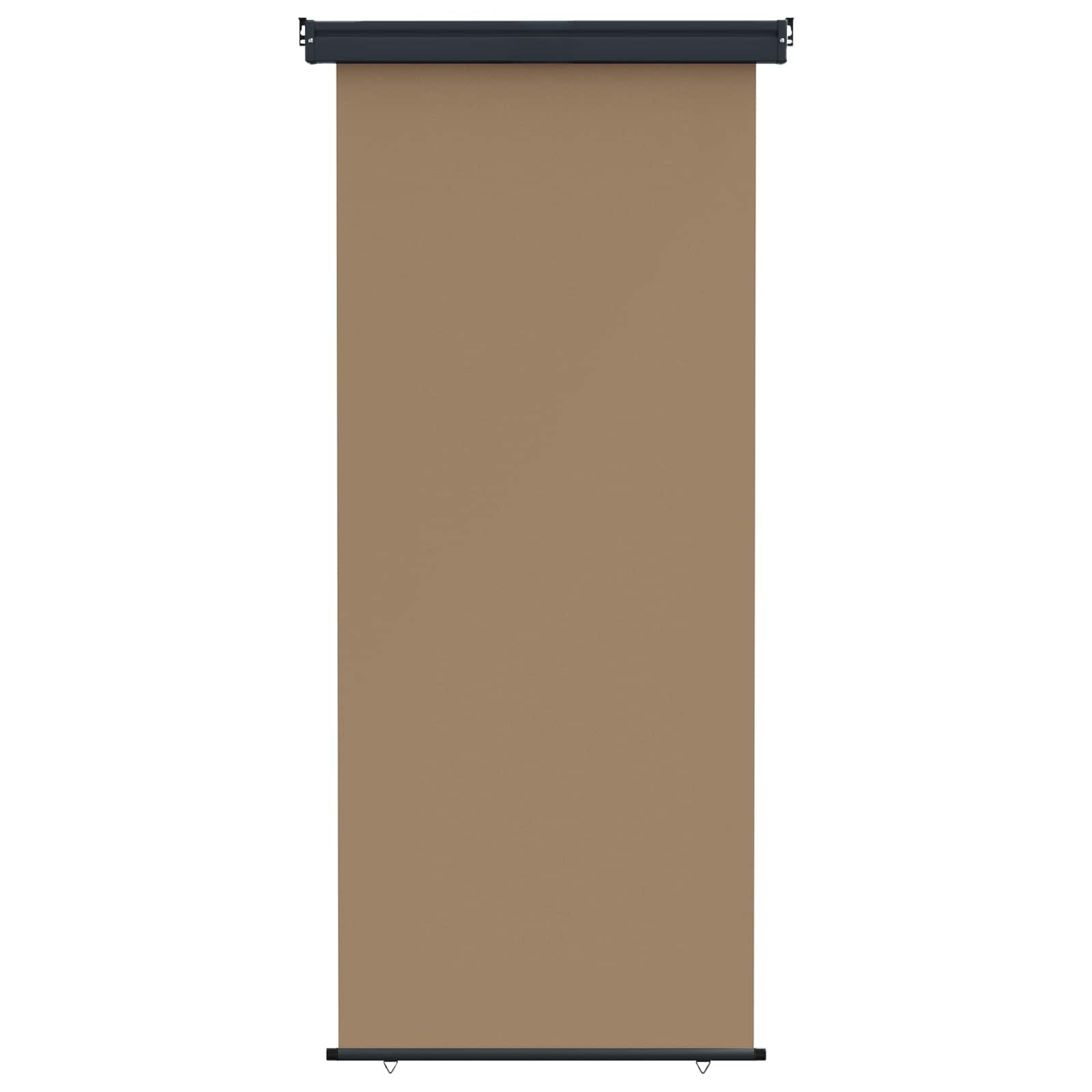 vidaXL Balcony Side Awning 60 x 250 cm 100% polyester iron steel Taupe 1