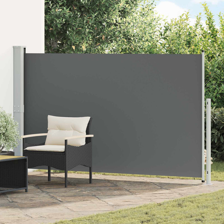 Patio Retractable Side Awning 180x314 cm Drop 300 cm Width 180 cm Anthracite