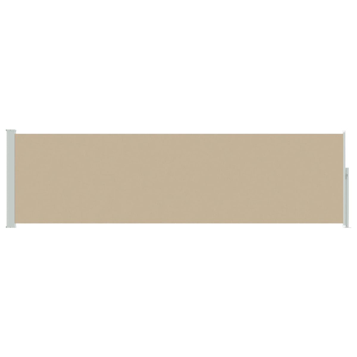 Patio Retractable Side Awning 117x514 cm Drop 500 cm Width 117 cm Beige