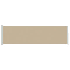Patio Retractable Side Awning 117x514 cm Drop 500 cm Width 117 cm Beige