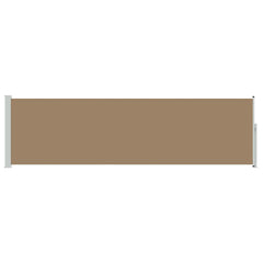 Patio Retractable Side Awning 117x514 cm Drop 500 cm Width 117 cm Taupe