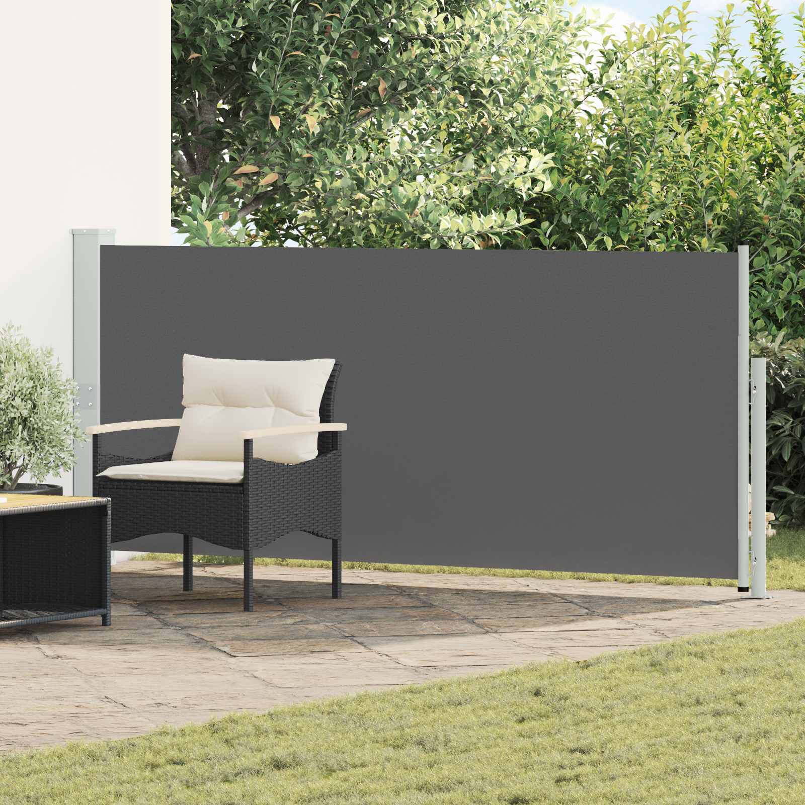 vidaXL Retractable Side Awning 140 x 500 cm Polyester Rectangular 1
