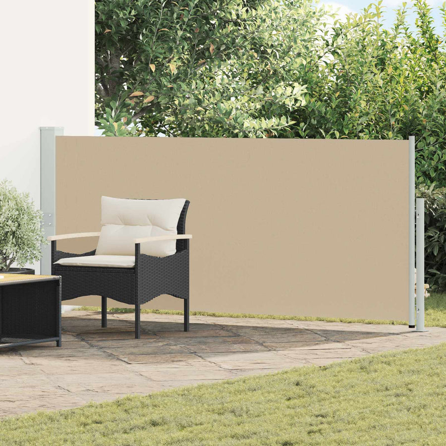 Retractable Side Awning Drop Width Beige