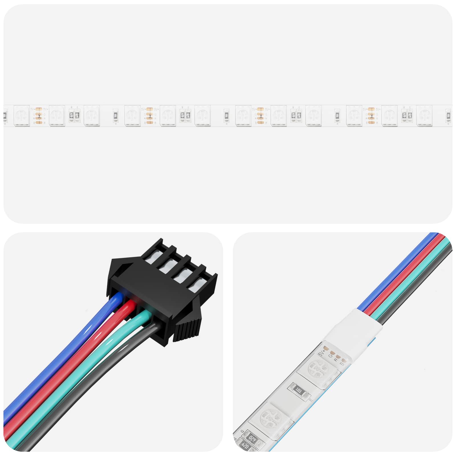 vidaXL LED Strip 12 pcs Black and Transparent Copper and Plastic 4