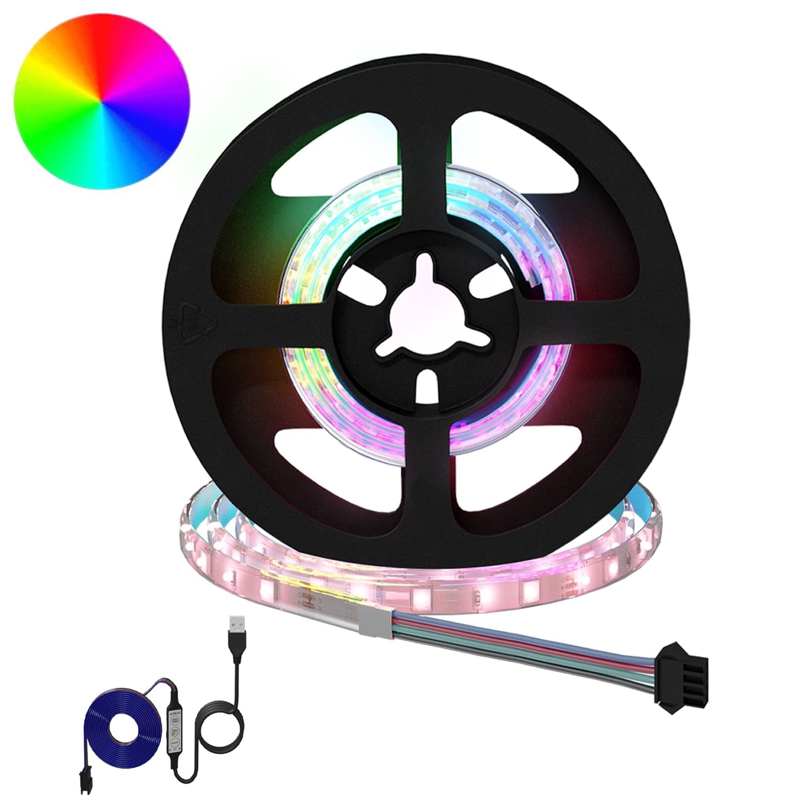 vidaXL LED Strip 12 pcs Black and Transparent Copper and Plastic 1