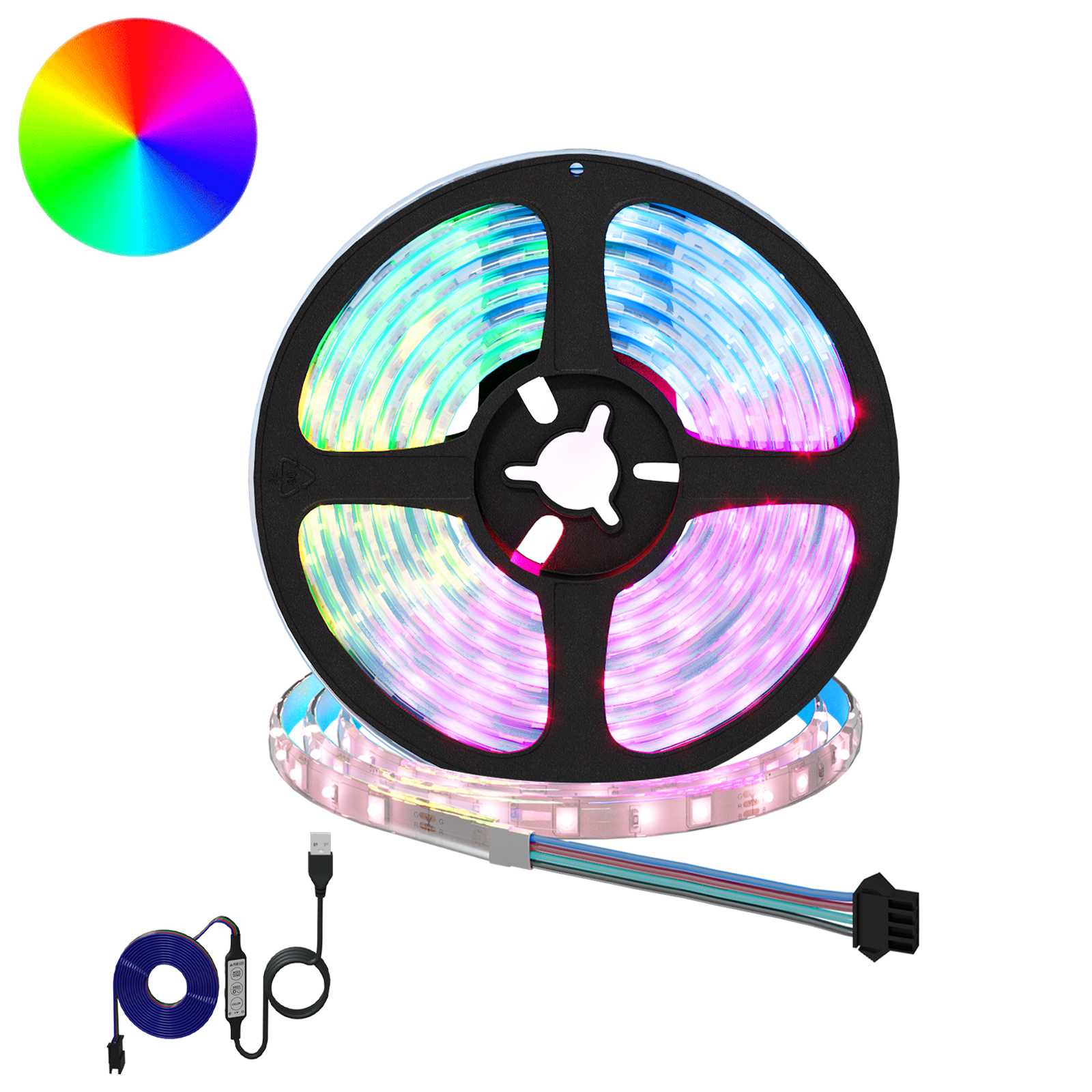 vidaXL LED Strip 2 pcs Black and Transparent Copper and Plastic 1