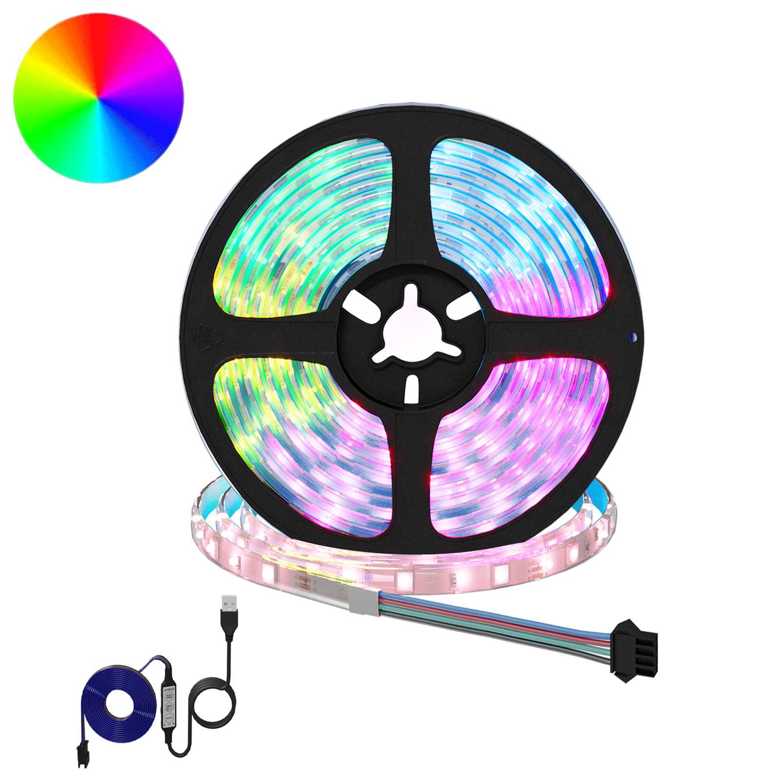 vidaXL LED Strip 2 pcs Black and Transparent Copper and Plastic 1