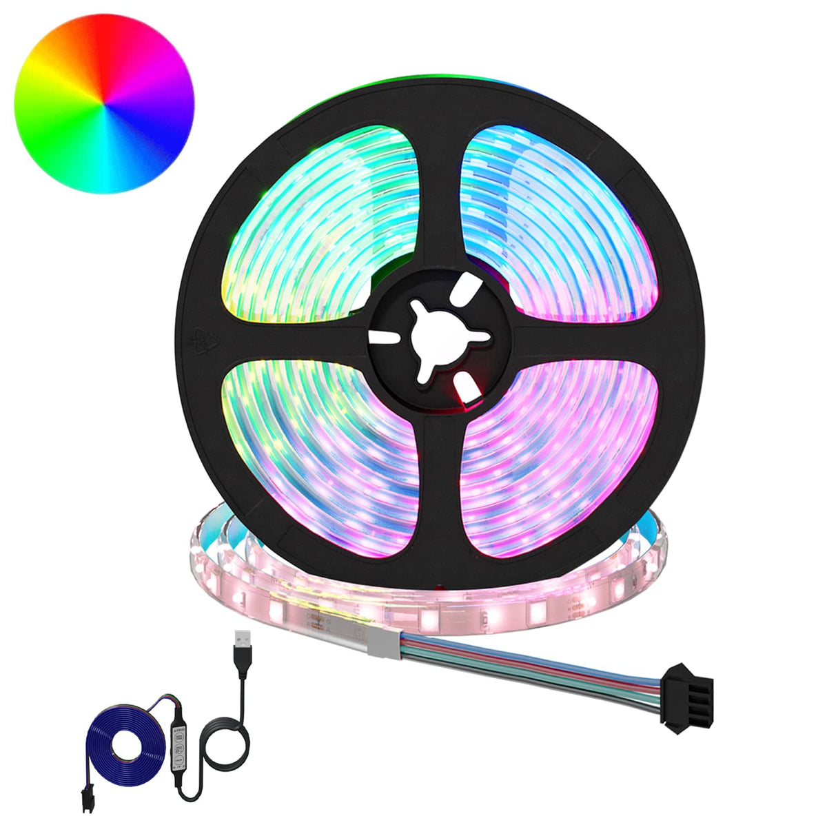vidaXL LED Strip 2 pcs Black and Transparent Copper and Plastic 1