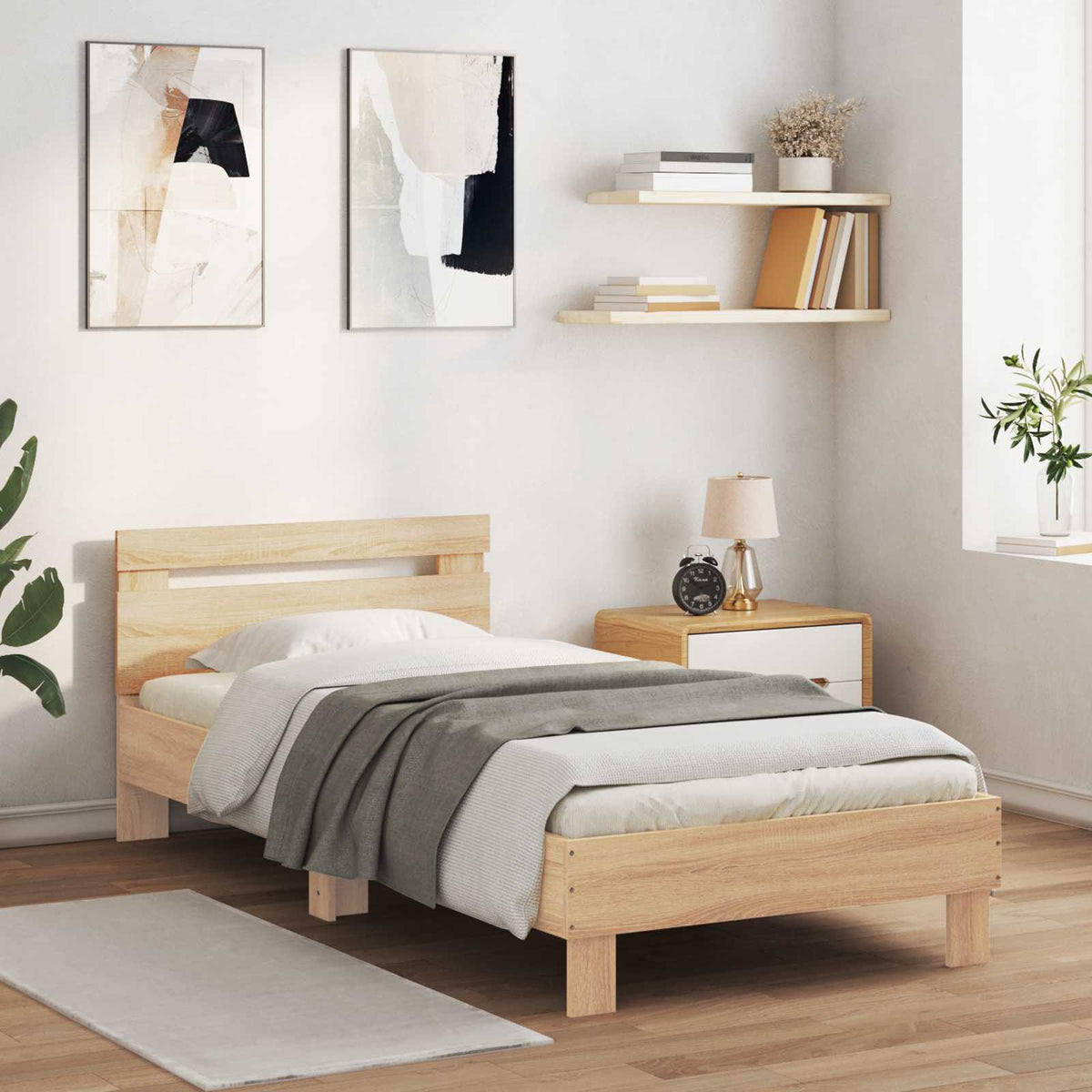 Bed Frame Sonoma Oak