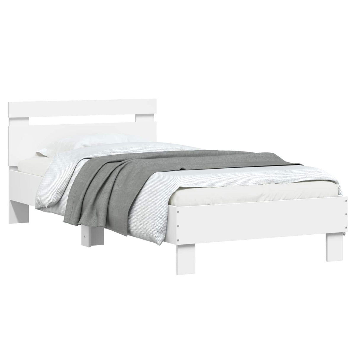 Bed Frame 80 x 200 cm Engineered Wood White