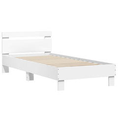 Bed Frame 80 x 200 cm Engineered Wood White