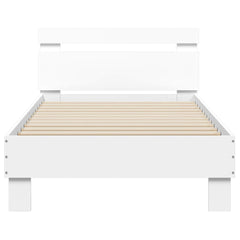 Bed Frame 80 x 200 cm Engineered Wood White