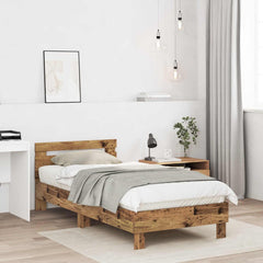 Bed Frame 80 x 200 cm Engineered Wood Old wood