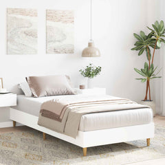 Bed Frame No Mattress Engineered Wood White 80 x 200 cm