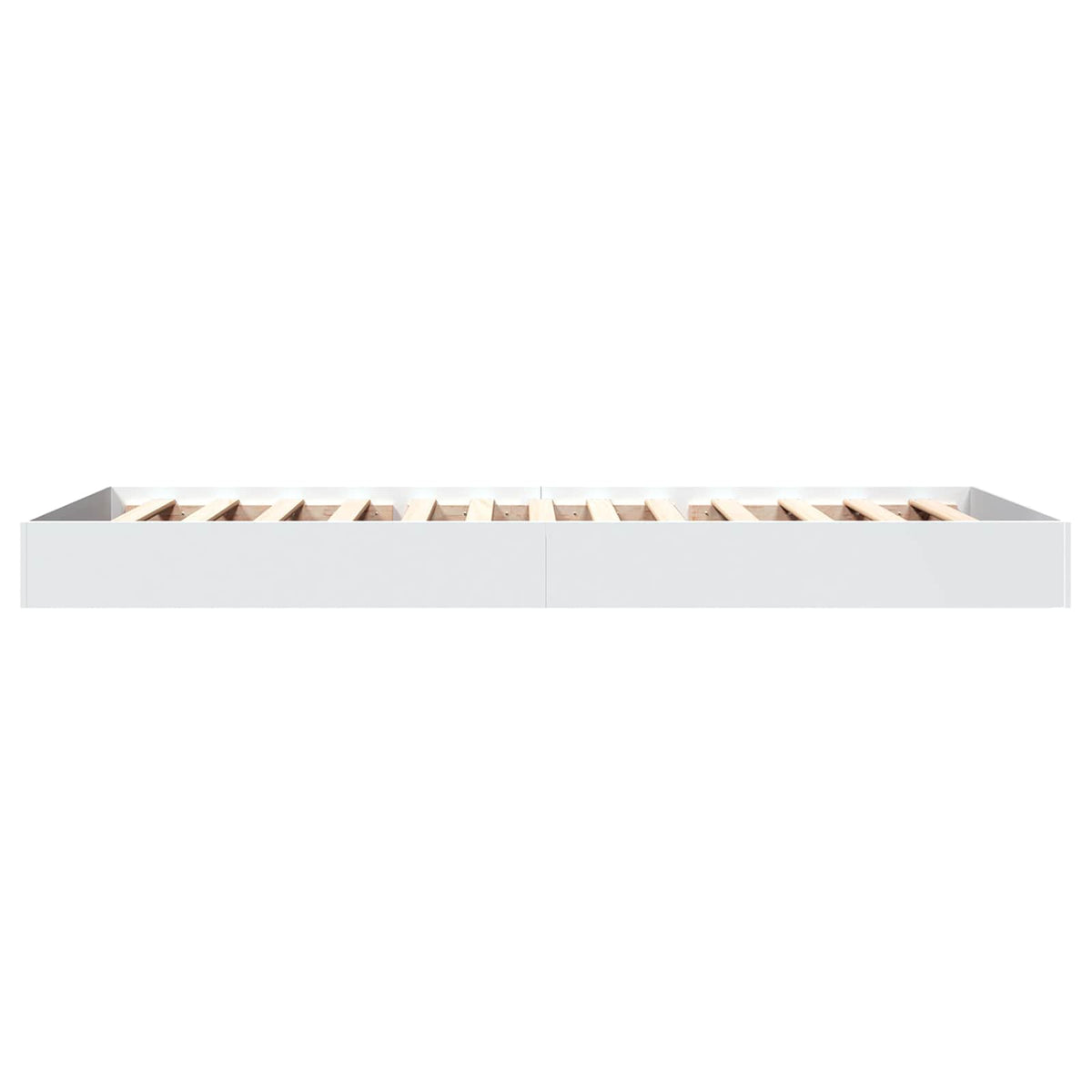 Bed Frame without Mattress Engineered Wood Length 200 cm Height 17 cm White 80 cm