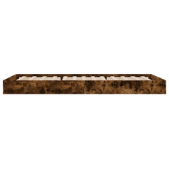 Bed Frame without Mattress Engineered Wood Length 200 cm Height 17 cm Smoked Oak 80 cm