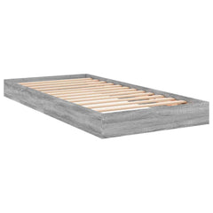 vidaXL Floor Bed Frame Grey Sonoma 80 x 200 cm Engineered Wood 3