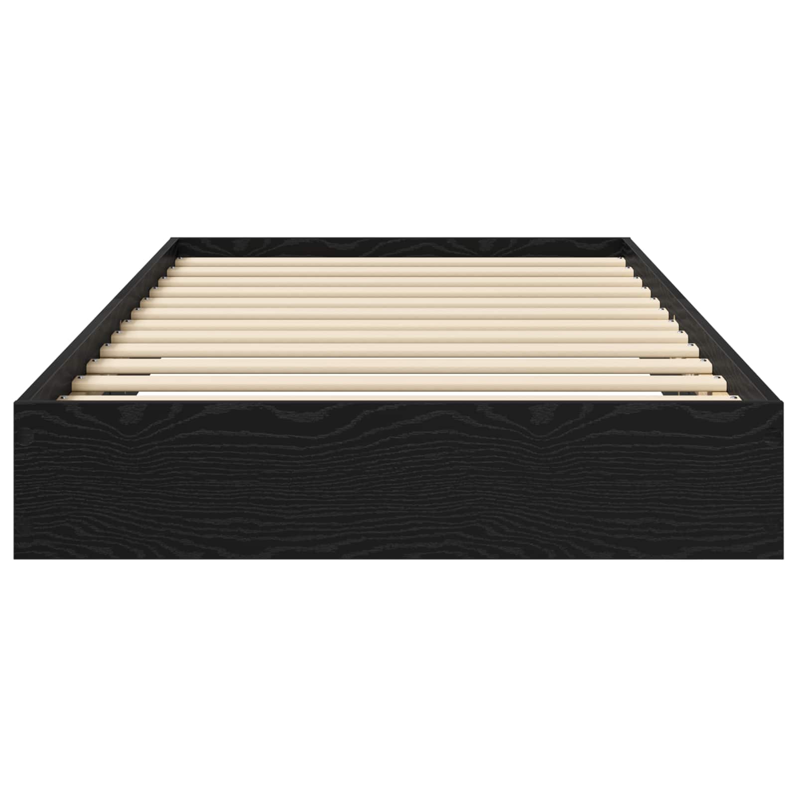 vidaXL Floor Bed Frame Black Oak 80 x 200 cm Engineered Wood 4