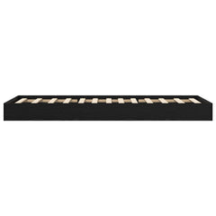 vidaXL Floor Bed Frame Black Oak 80 x 200 cm Engineered Wood 5
