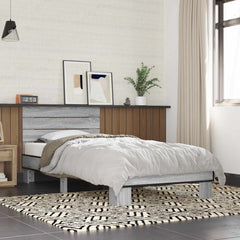 Bed Frame with Headboard 80 x 200 cm Engineered Wood Grey Sonoma