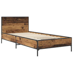 vidaXL Bed Frame with Headboard Old Wood 80 x 200 cm Engineered Wood 3