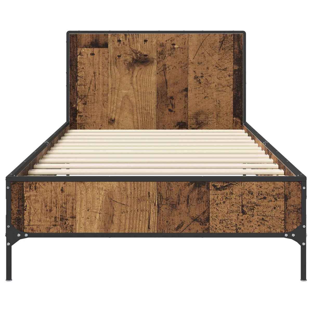 vidaXL Bed Frame with Headboard Old Wood 80 x 200 cm Engineered Wood 4