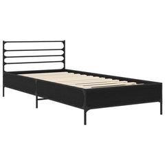 vidaXL Bed Frame Black Oak 80 x 200 cm Engineered Wood 3