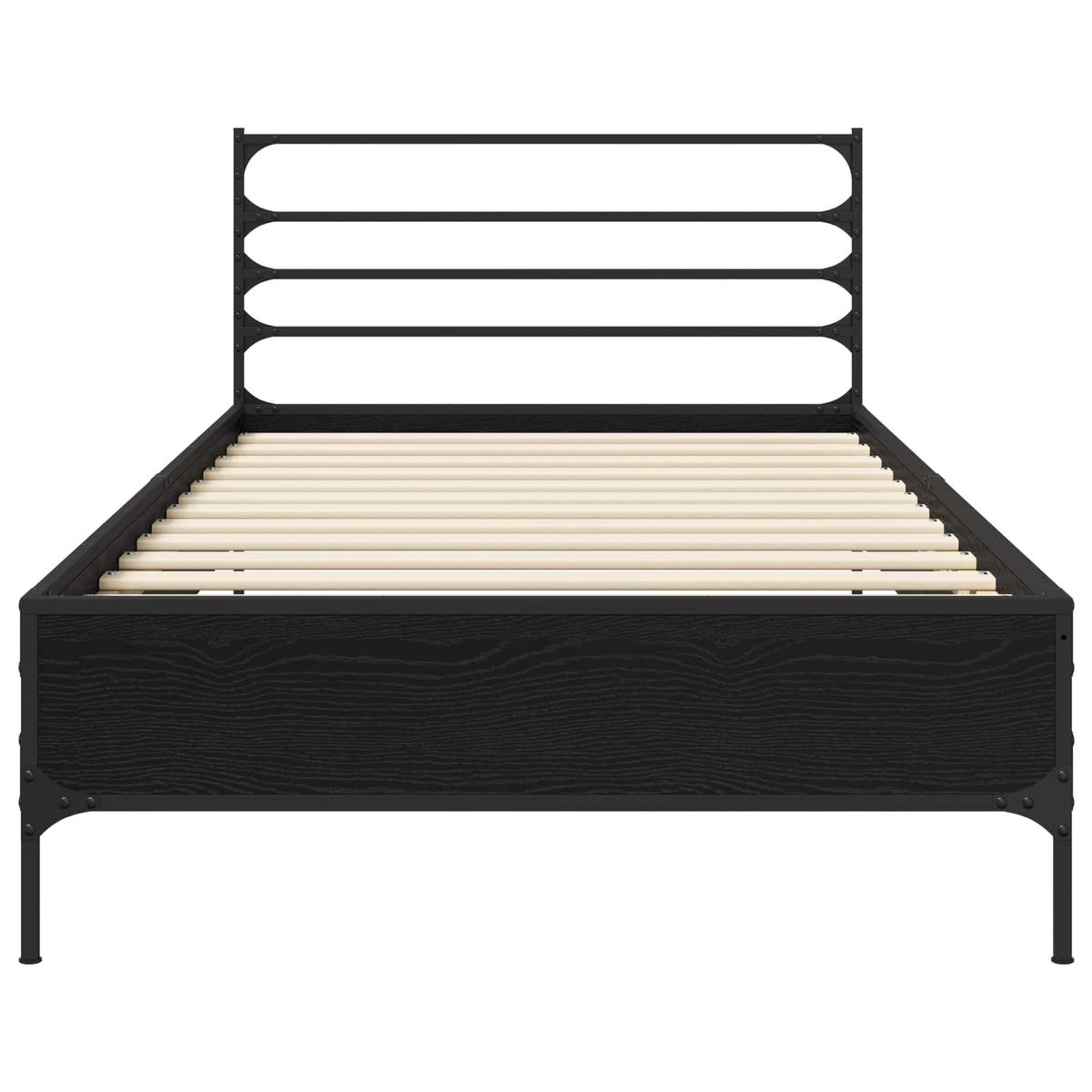 vidaXL Bed Frame Black Oak 80 x 200 cm Engineered Wood 4