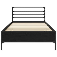 vidaXL Bed Frame Black Oak 80 x 200 cm Engineered Wood 4