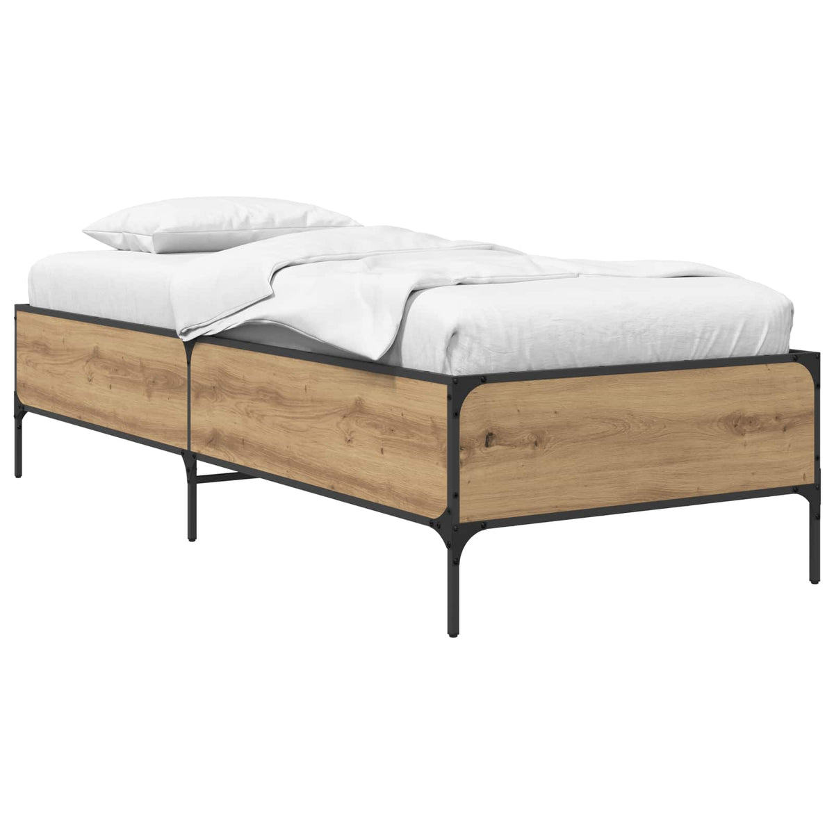 vidaXL Bed Frame Artisian Oak 80 x 200 cm Engineered Wood 2