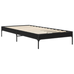 vidaXL Bed Frame Black Oak 80 x 200 cm Engineered Wood 3
