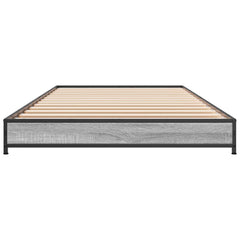 vidaXL Bed Frame Grey Sonoma 80 x 200 cm Engineered Wood 4