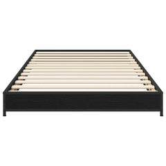 vidaXL Bed Frame Black Oak 80 x 200 cm Engineered Wood 4