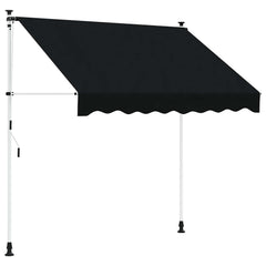 vidaXL Manual Retractable Awning Black 200 cm 2